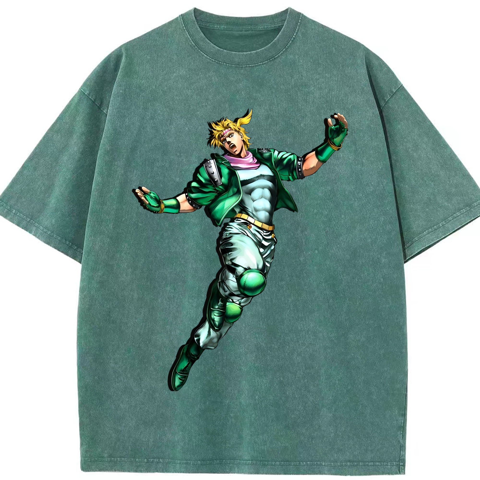 （画像用） ジョジョの奇妙な冒険 ディオ?ブランドー JoJo's Bizarre Adventure Dio Brando 綿100% ヴィンテージ風 半袖Tシャツ（フロントプリント）
